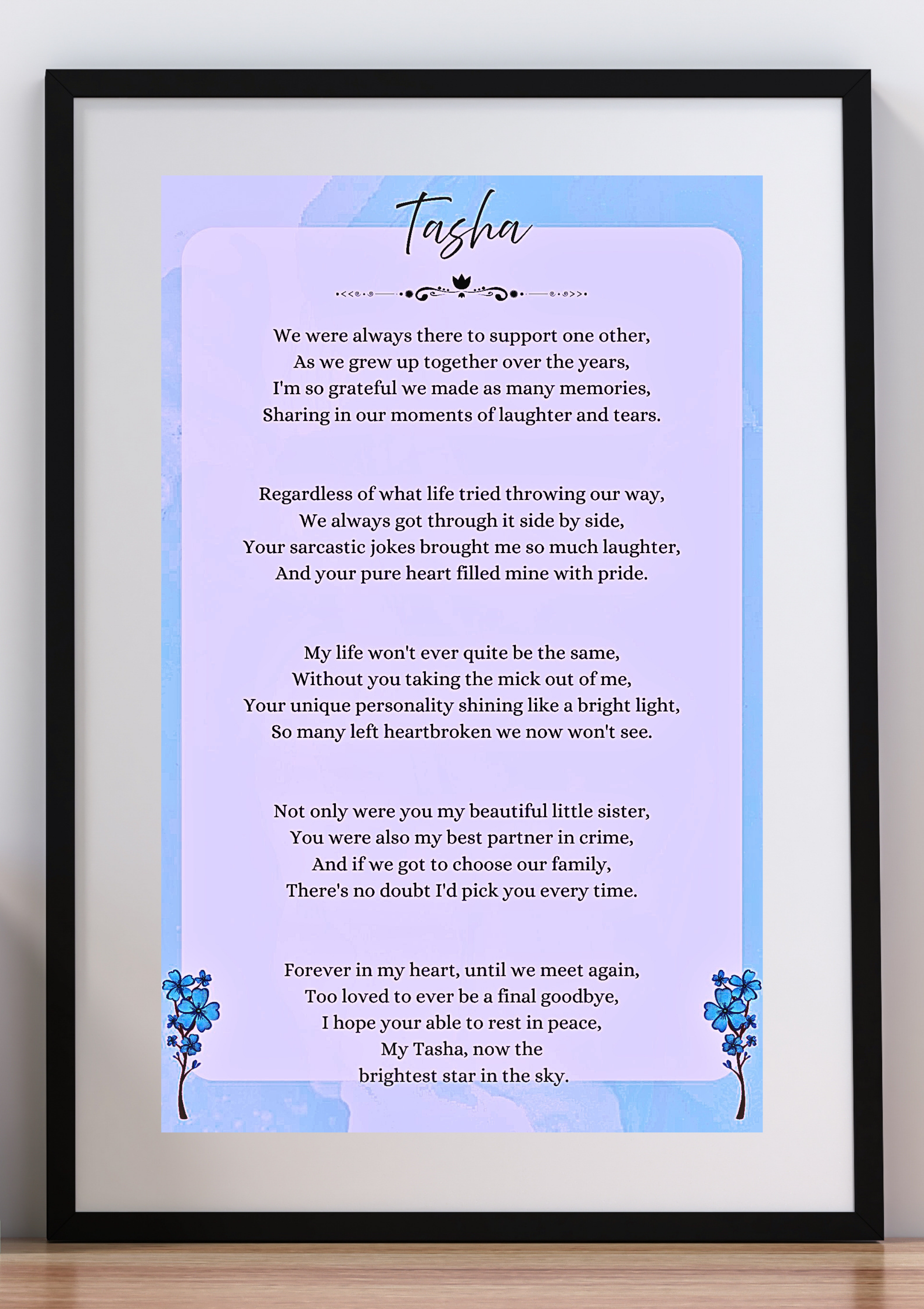 Lotus Personalised Poem